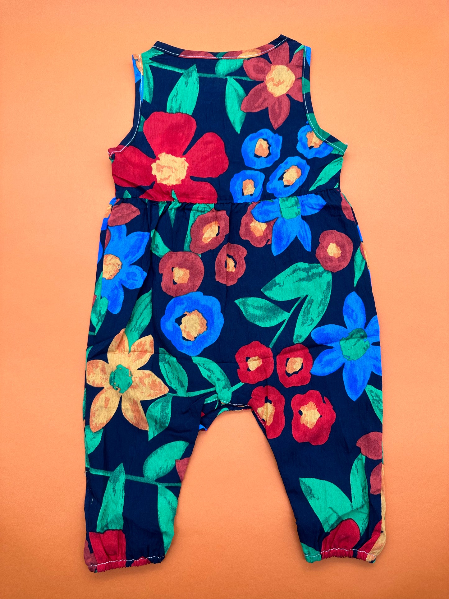 Navy Floral Romper